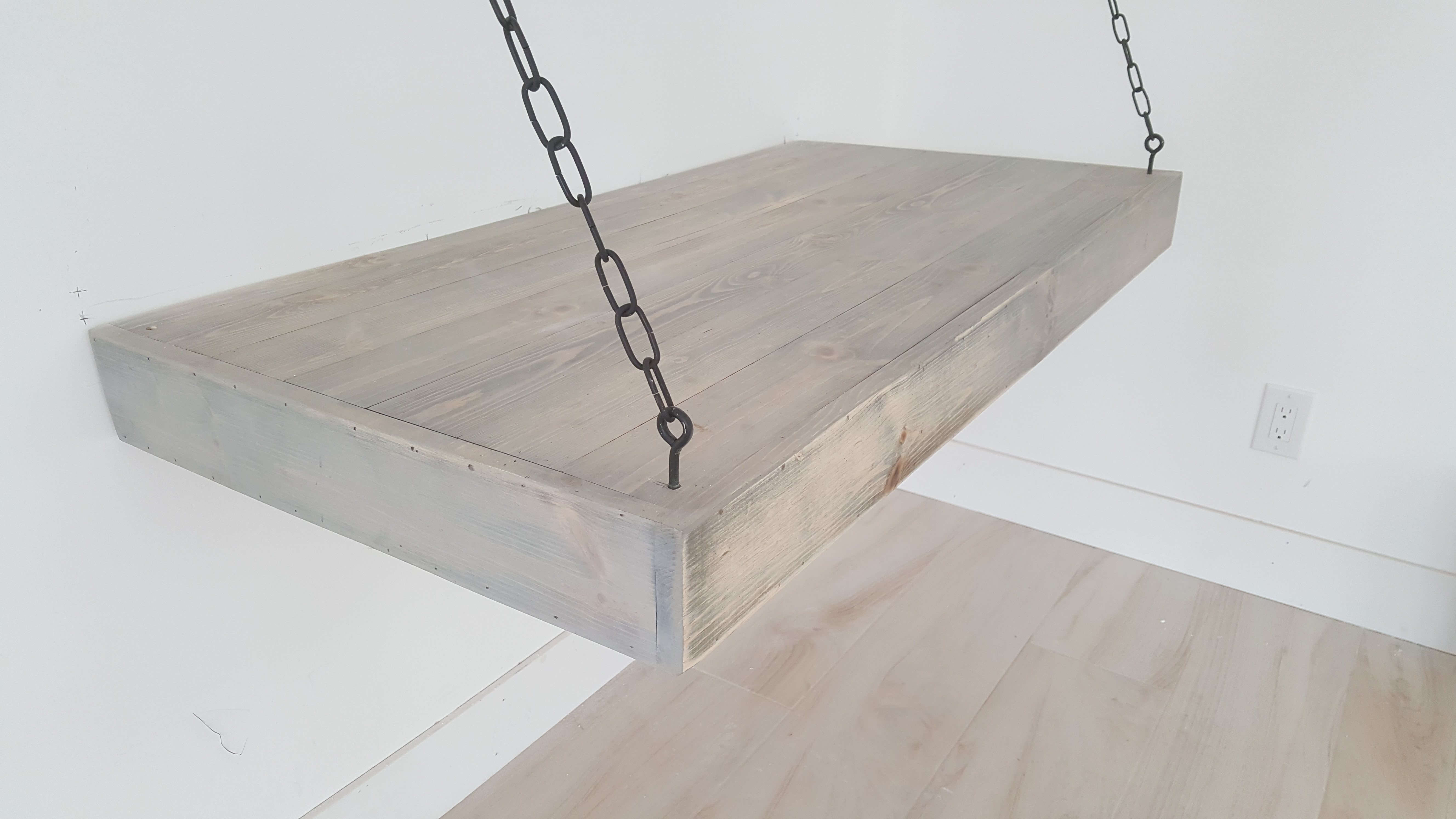 Floating Rustic Desk - TripleDigit Wood Design